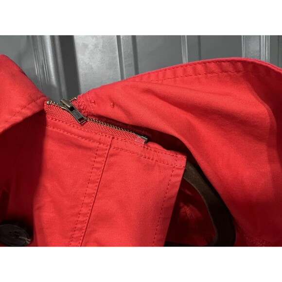CABI Womens Red Trench Coat Sz 2 Convertible Jacket Vest Zip Off Career Office - Picture 6 of 16